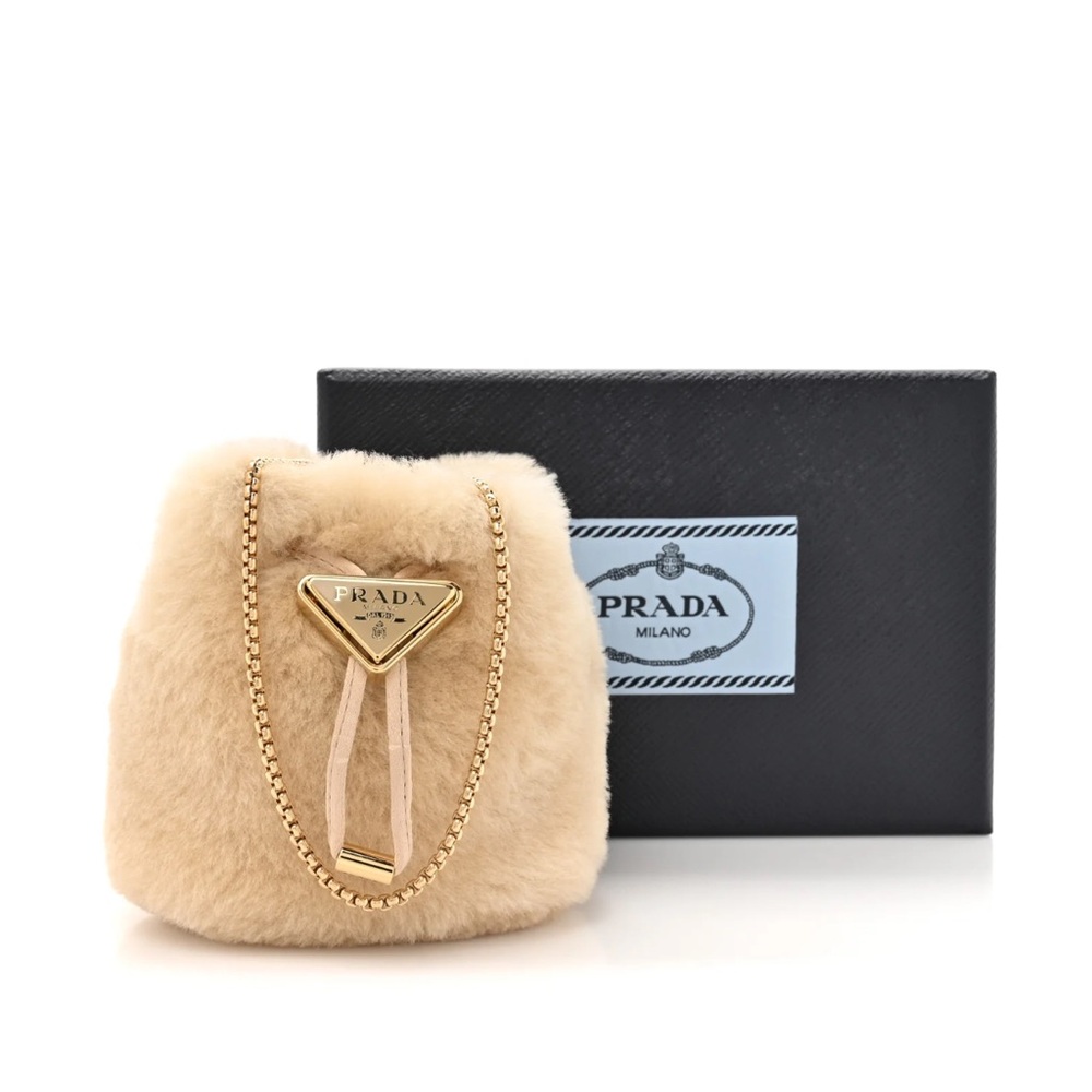 Prada Beige Fur Mini Bag